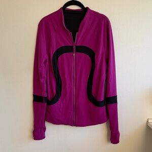 lululemon athletica Magenta Jacket with Black Details